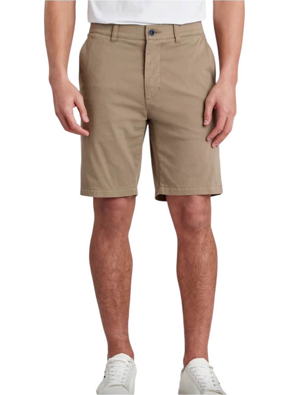Union Men's Classic‎ Chino Shorts, Elastic Waistband, Color Tan, Size 30